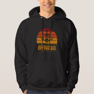Retro Sunset Yoga Skeleton Eff You See Kay Why Oh  Hoodie