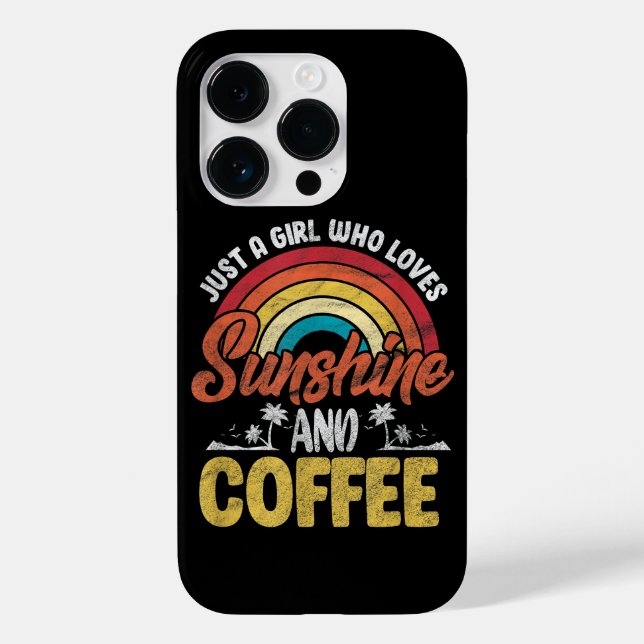 Retro Sunshine and Coffee Lover Case-Mate iPhone Case (Back)