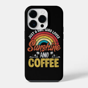 Retro Sunshine and Coffee Lover iPhone 14 Pro Case