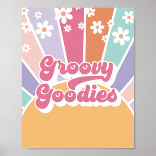 Retro Sunshine Birthday Groovy  Goodies Favour Poster