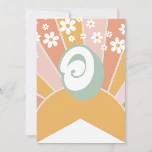 Retro Sunshine daisy boho floral Banner O Invitation