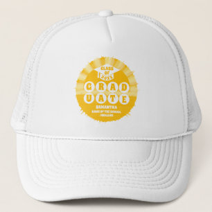 Retro Sunshine Graduation Trucker Hat