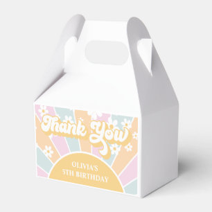 Retro Sunshine Pastel Daisy Birthday Favour Box