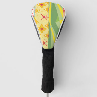 Retro Sunshine Patterns – Bold Colorful  Golf Head Cover