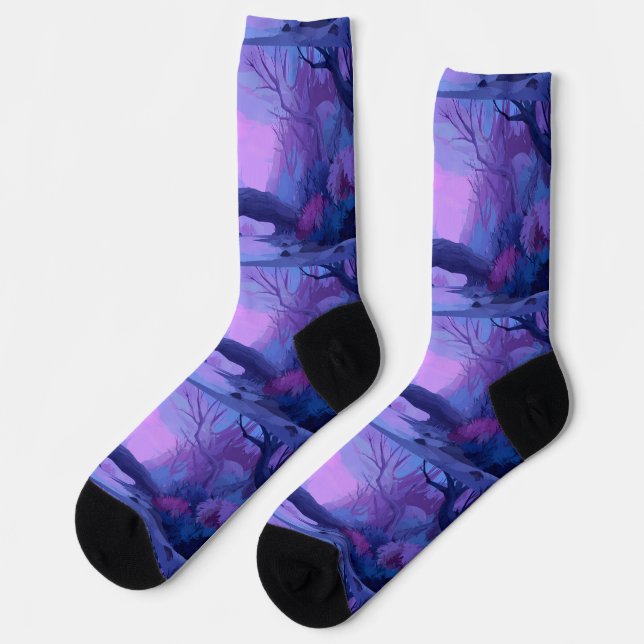Retro Sunshine Patterns – Bold Colorful  Socks (Left)