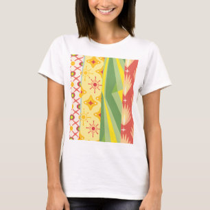 Retro Sunshine Patterns – Bold Colorful  T-Shirt