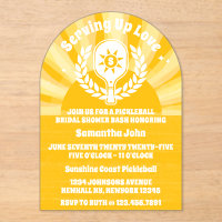 Retro Sunshine Pickleball Bridal Shower