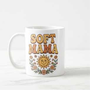 Retro Sunshine Soft Mama PNG - Vintage Daisy Flora Coffee Mug