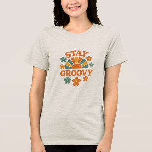 Retro Sunshine Stay Groovy Graphic Tri-Blend Shirt