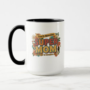 Retro Super Mum Floral Aesthetic - Every Day Mug