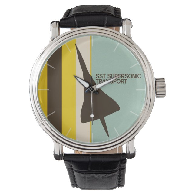 Retro Super Sonic Transport Aeroplane Watch (Front)