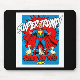 Retro Super Trump 2025 Protect Our Cats And Ducks Mouse Pad
