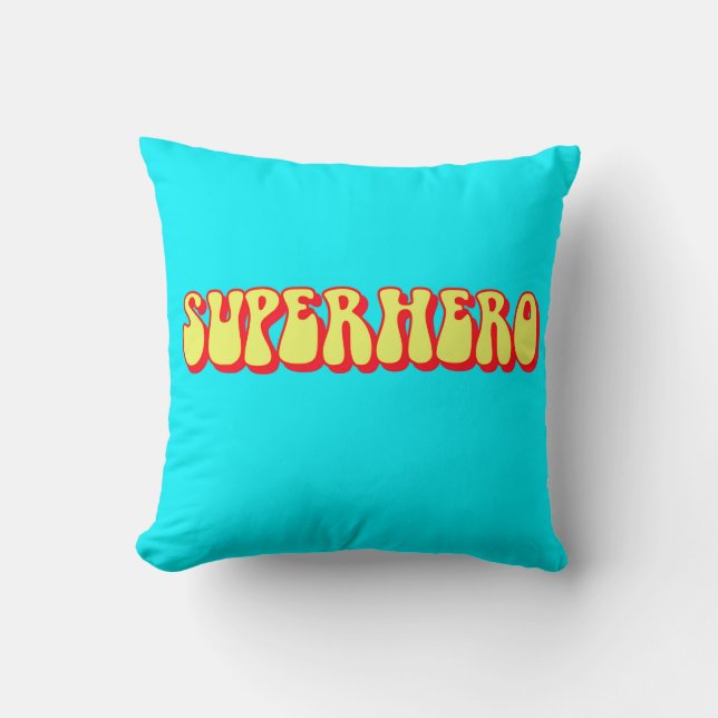 Retro Superhero Cushion (Front)