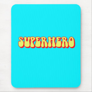 Retro Superhero Mouse Pad