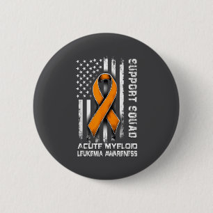 Retro Suprt Squad Acute Myeloid Leukemia Awareness 6 Cm Round Badge