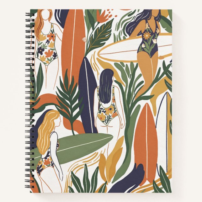 Retro Surf Club Notebook (Front)