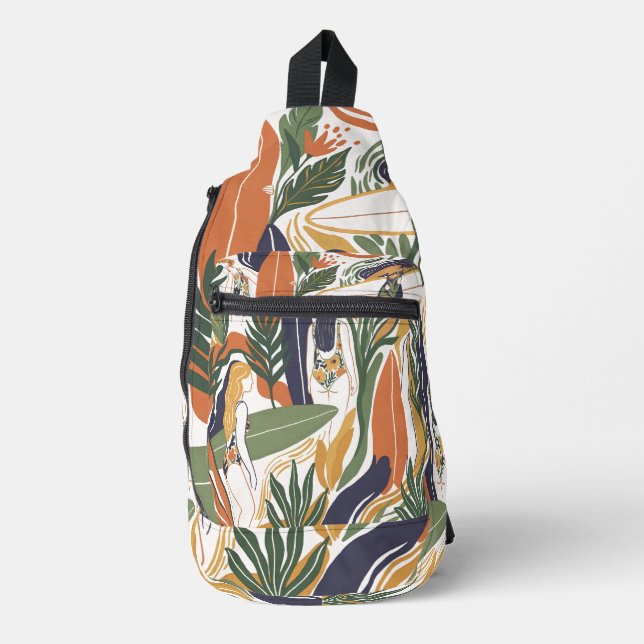 Retro Surf Club Sling Bag (Front)