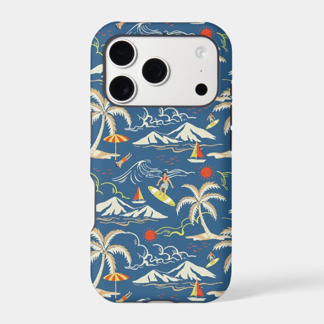 Retro Surf Tropical Pattern (Back)