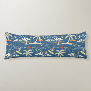 Retro Surf Tropical Pattern Body Cushion