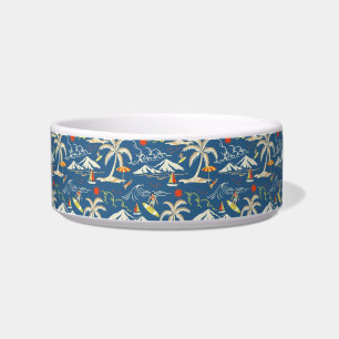 Retro Surf Tropical Pattern Bowl