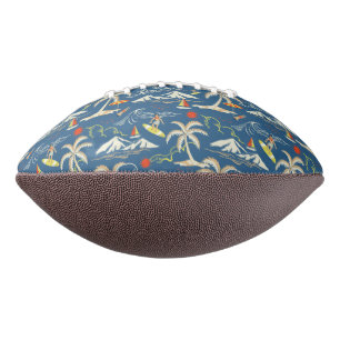 Retro Surf Tropical Pattern Football