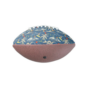 Retro Surf Tropical Pattern Football