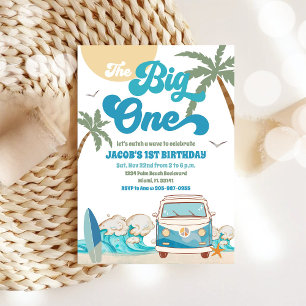Retro Surf Van Beach Birthday Invitation