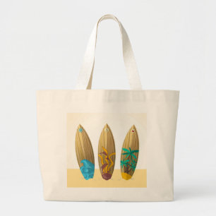 Retro Surfboard Trio beach bag