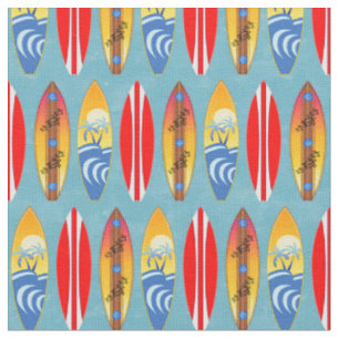 Retro Surfboards Fabric