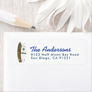 Retro Surfboards Return Address Label