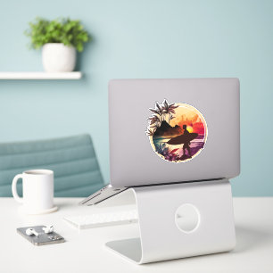 Retro Surfer 1 Sunset Beach