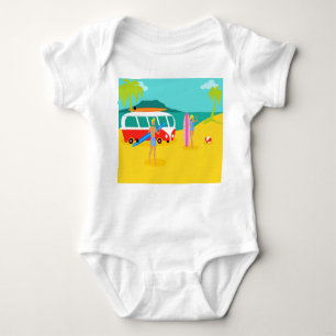 Retro Surfer Couple Infant Creeper