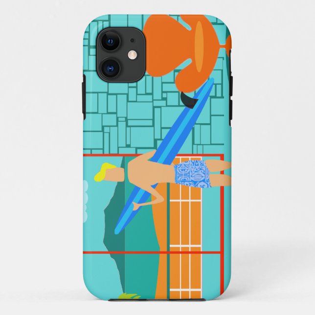 Retro Surfer Dude iPhone 5/5S Case (Back)