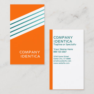 retro surfer orange business card