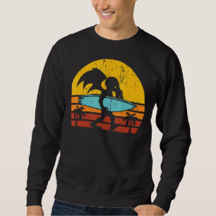Retro Surfer Vintage Wave Surfing Surf Beach Sweatshirt