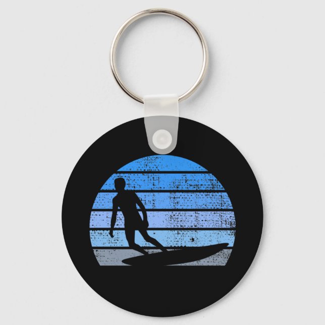 Retro Surfing Key Ring (Front)