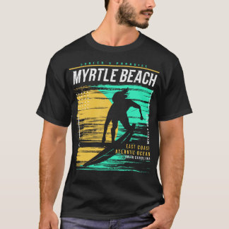 Retro Surfing Myrtle Beach South olina Vintage Sur T-Shirt