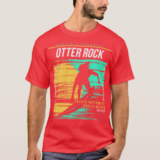 Retro Surfing Otter Rock Oregon Vintage Surfer Bea T-Shirt
