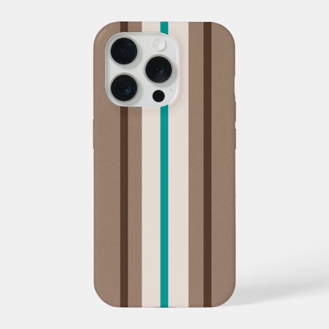 Retro Surfing Stripes Pattern iPhone Case (Back)