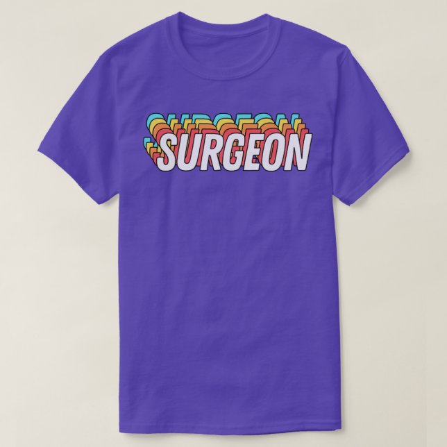 Retro Surgeon Text T-Shirt (Design Front)