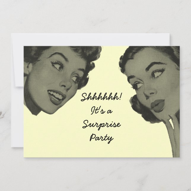 Retro Surprise Party 2 Invitation (Front)
