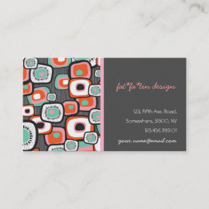 Retro Sushi Flower Squares Profile Card