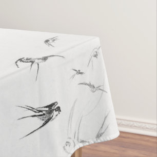 Retro Swallow Bird Nature Animal Tablecloth