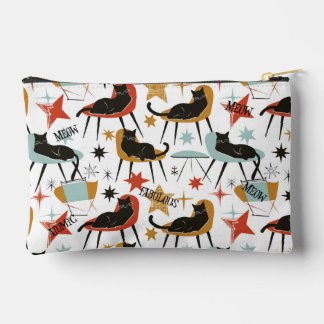 Retro Swanky Black Cat in Atomic MCM Accessory Bag