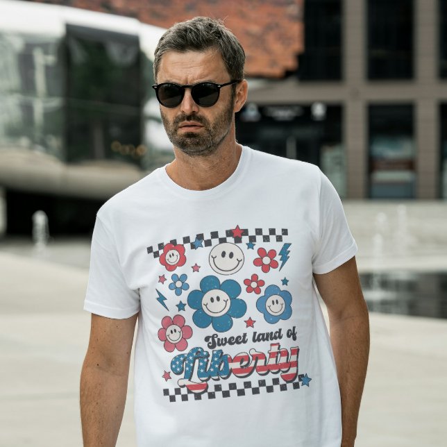 Retro "Sweet Land of Liberty" Fourth of July Men's T-Shirt (Creator Uploaded)