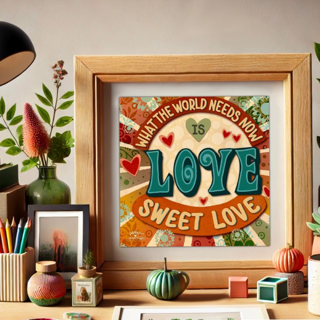 Retro Sweet Love Fun Modern Inspiring Quote Poster (Creator Uploaded)