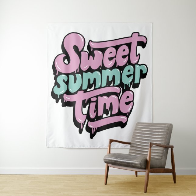 Retro Sweet Summer Time Tapestry (In Situ)