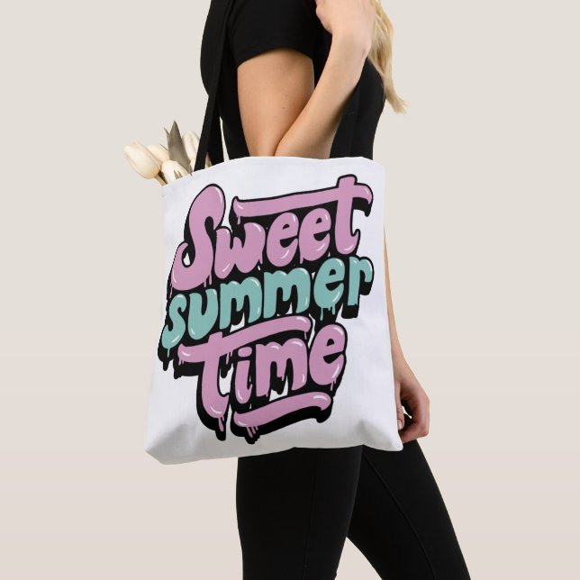 Retro Sweet Summer Time Tote Bag (Close Up)