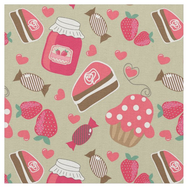 Retro Sweets Fabric (Close Up)