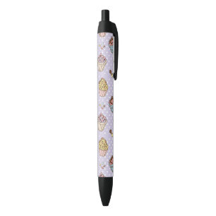 Retro Sweets Pattern Black Ink Pen